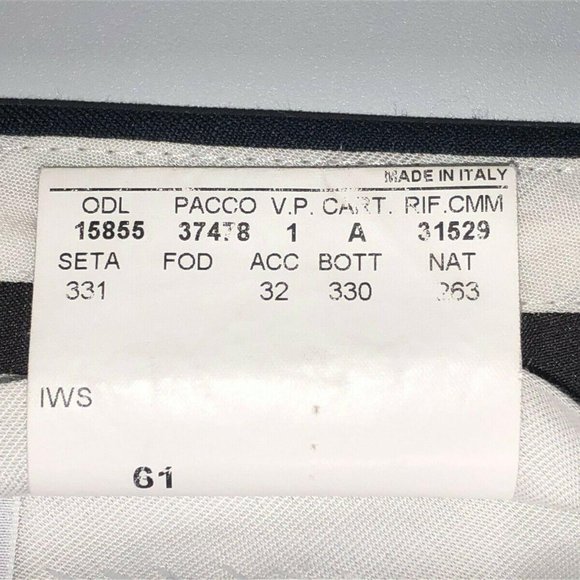 Canali Brown Label Navy Wool Flat Front Pants - Picture 7 of 8